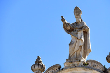 Details of the baroque that can be admired in the city of Lecce in Apulia, Italy