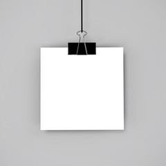 Empty advertising poster (banner) - mockup template on gray background. 3D rendering