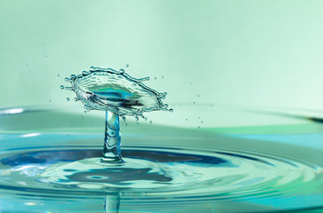 water drop splash impact