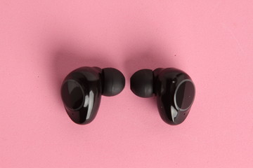 wireless headphones, on colorful background