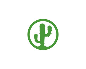 Cactus Logo template vector icon illustration design