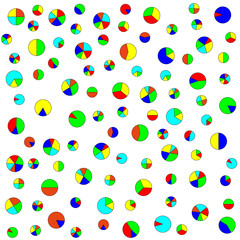 background colored pie charts for infographics vector illustration 