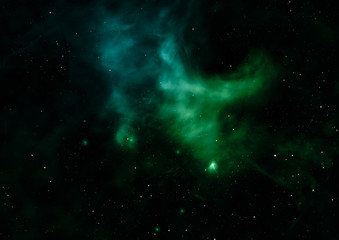Fototapeta premium Star field in space and a nebulae. 3D rendering
