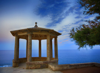 The stone arbour  by the sea