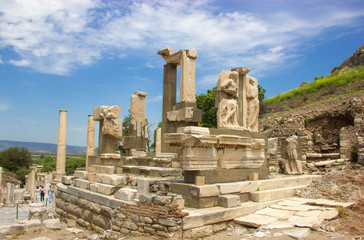 Archaeology, ancient ruins of Ephesus Turkey