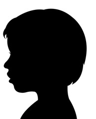 a child head silhouette vector