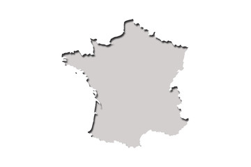 France Map, Illustration.