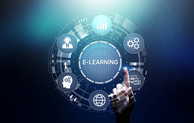 E-learning Online Education Training Webinar Seminar Personal Development and Professional growth.