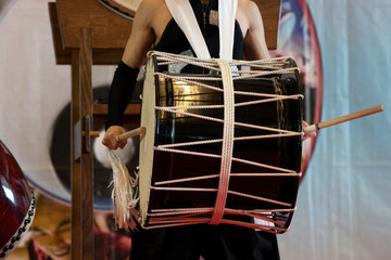 Japanese drummer in action