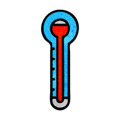 retro grunge texture cartoon glass thermometer