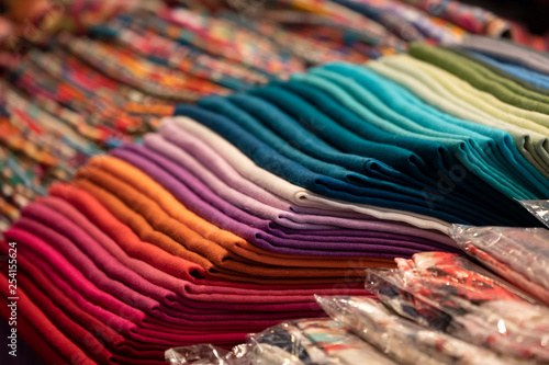 Different colors silk fabric