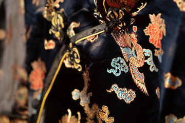 many japanese kimono dress at the market