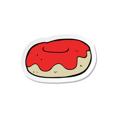 sticker of a cartoon donut