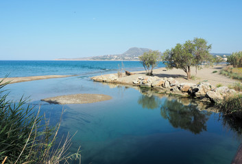Greece Crete island Almirida beach