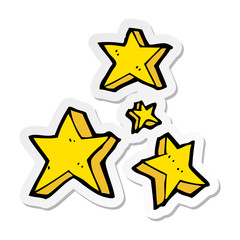 sticker of a cartoon stars