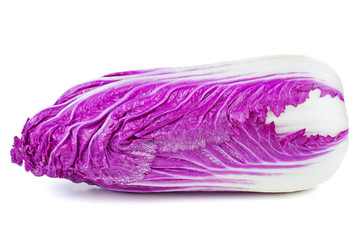 Purple chinese cabbage isolated on white background