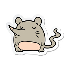 sticker of a cartoon mouse