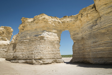 Monument Rocks Keyhole, Kansas. Large chalk formations.