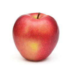 Red apple closeup fruit isolated on white background