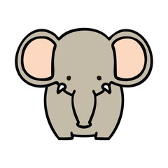 quirky hand drawn cartoon elephant
