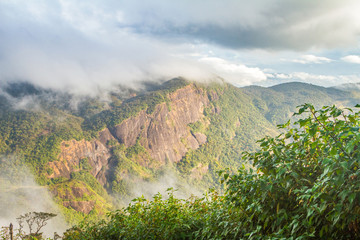 Fototapeta premium Adam's Peak. View from the top. Mountain landscape. Sri Lanka