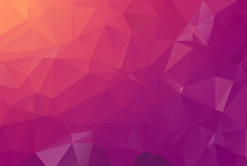 Dark red polygonal illustration, which consist of triangles. Geometric background in Origami style with gradient. Triangular design for your business.