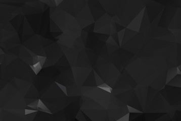 Obraz premium Czarne tło. Abstrakcjonistyczna trójbok czerni tekstura. Low poly czarny wzór ilustracji.