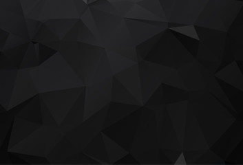 Black carbon abstract mosaic polygonal background