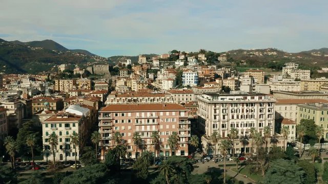 Aerial view of the city of La Spezia, Italy