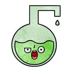 retro grunge texture cartoon science experiment