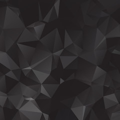 Black polygonal illustration, which consist of triangles. Geometric background in Origami style with gradient. Triangular design for your business.