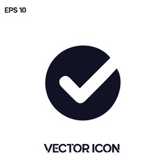 Check mark vector icon illustration. Ui/Ux. White background. Premium quality.