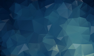 Dark Blue polygonal illustration, which consist of triangles. Geometric background in Origami style with gradient. Triangular design for your business.