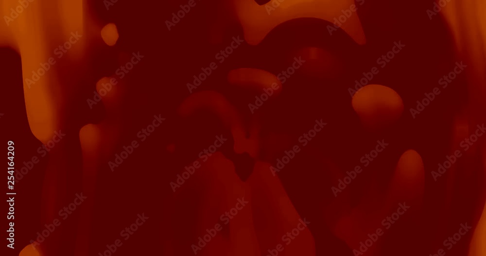 Poster 60fps abstract cg digital dark loopable background - orange moving curves seamless loop 4k animation