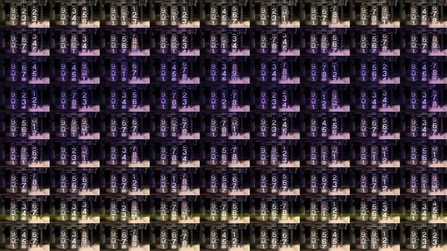 numbers code information clock counting cassette