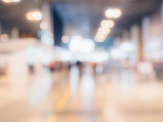 Abstract blurred interior of airport