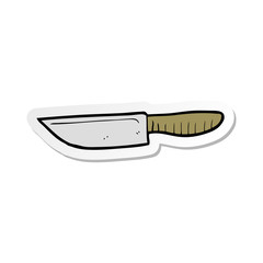sticker of a cartoon kitchen knife