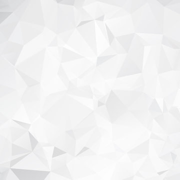 Abstract white geometric vector background with triangles. Polygon triangle pattern. © ImagineWorld