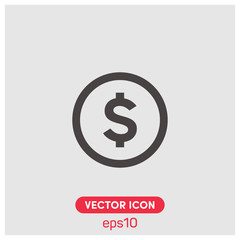Perfect money icon vector illustration. Dollar symbol vector. Payment system. Coins and Dollar cent sign isolated on white background.