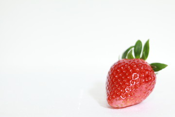 fresh strawberry on white background