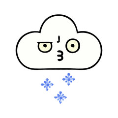 comic book style cartoon snow cloud