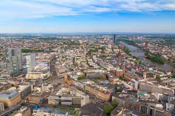 Frankfurt aerial city view