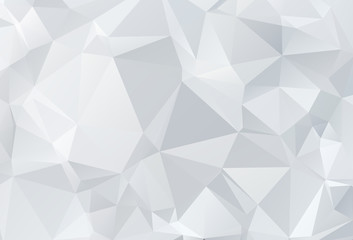 Gray White geometric rumpled triangular low poly origami style gradient illustration graphic background. Vector polygonal design for your business.