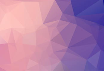 abstract background consisting of pink, blue, orange triangles, vector illustration