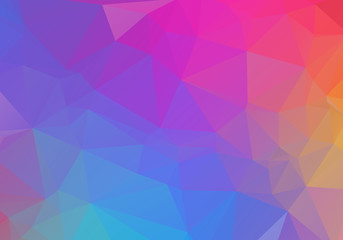 Abstract rainbow background consisting of colored triangles