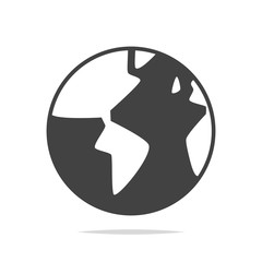 Planet earth icon vector isolated