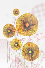 Abstrakte Blumen - Hintergrundbild