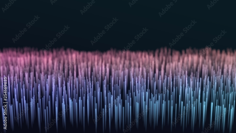 Poster 3d abstract digital technology background. futuristic sci-fi user interface concept with gradient do