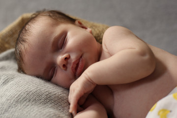 new born baby shooting, girl, 2 months old