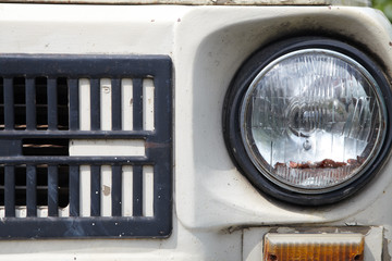 Headlight of a old car